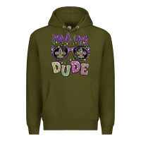Army Green mardi gras dude Premium Hoodie - MaliasSmallBusiness