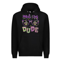 Black mardi gras dude Premium Hoodie - MaliasSmallBusiness