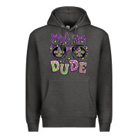 Charcoal Heather mardi gras dude Premium Hoodie - MaliasSmallBusiness