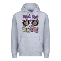 Heather Grey mardi gras dude Premium Hoodie - MaliasSmallBusiness