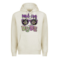 Oatmeal Heather mardi gras dude Premium Hoodie - MaliasSmallBusiness