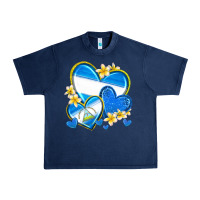 Navy nicaragua hearts Urban Heavy Tee - texasbilliewilder
