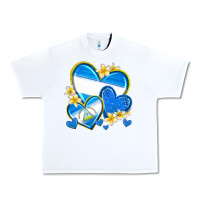 White nicaragua hearts Urban Heavy Tee - texasbilliewilder