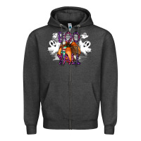 Charcoal Heather Boo yall Zipper Hoodie - CowhideDigitalArt