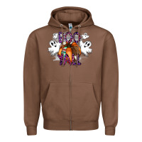 Chestnut Boo yall Zipper Hoodie - CowhideDigitalArt