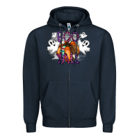 Navy Boo yall Zipper Hoodie - CowhideDigitalArt