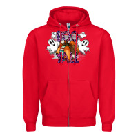 Red Boo yall Zipper Hoodie - CowhideDigitalArt