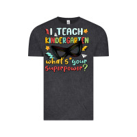 Vintage Black i teach kindergarten whats your superpower Vintage Tee - MaliasSmallBusiness