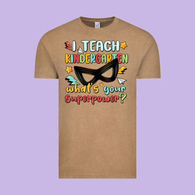 Vintage Tee i teach kindergarten whats your superpower
