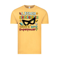 Vintage Mustard i teach kindergarten whats your superpower Vintage Tee - MaliasSmallBusiness