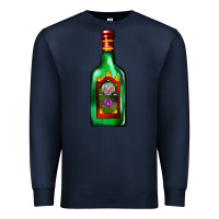 Navy tequila bottle Premium Sweatshirt - AdoDesignShop