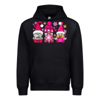 Black Pink Christmas winter gnomes Urban Hoodie - NancyCooperArtShop