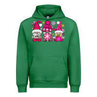 Emerald Pink Christmas winter gnomes Urban Hoodie - NancyCooperArtShop