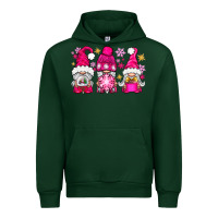 Forest Green Pink Christmas winter gnomes Urban Hoodie - NancyCooperArtShop