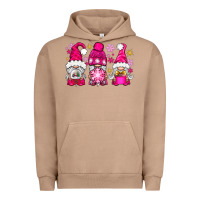 Pigment Burro Pink Christmas winter gnomes Urban Hoodie - NancyCooperArtShop