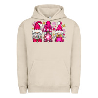 Pigment French Oak Pink Christmas winter gnomes Urban Hoodie - NancyCooperArtShop