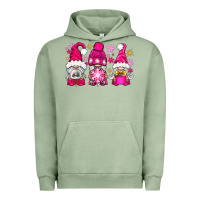 Pigment Oil Green Pink Christmas winter gnomes Urban Hoodie - NancyCooperArtShop