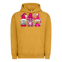 Pigment Peanut Butter Pink Christmas winter gnomes Urban Hoodie - NancyCooperArtShop
