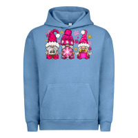 Pigment Pebble Blue Pink Christmas winter gnomes Urban Hoodie - NancyCooperArtShop