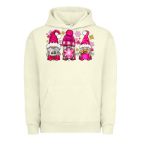 Pigment Pistachio Pink Christmas winter gnomes Urban Hoodie - NancyCooperArtShop