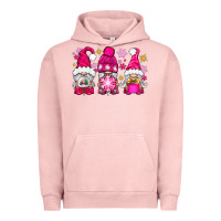 Pigment Salmon Pink Christmas winter gnomes Urban Hoodie - NancyCooperArtShop