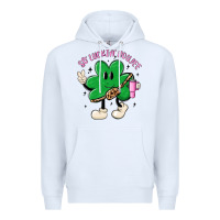 White so luckin boujee Premium Hoodie - MaliasSmallBusiness