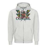 Dove Grey cowgirl2 2 Zipper Hoodie - SublimationCraftShop