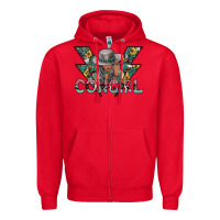 Red cowgirl2 2 Zipper Hoodie - SublimationCraftShop