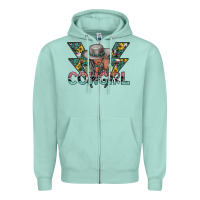 Seafoam cowgirl2 2 Zipper Hoodie - SublimationCraftShop