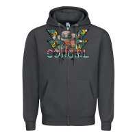 Smoke cowgirl2 2 Zipper Hoodie - SublimationCraftShop