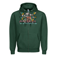 Sports Green cowgirl2 2 Zipper Hoodie - SublimationCraftShop