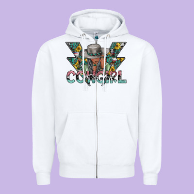 Cowgirl2 2 Zipper Hoodie Designed By Sublimationcraftshop