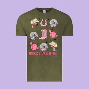 Howdy Valentine Vintage Tee Designed By Maliassmallbusiness
