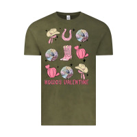 Vintage Olive howdy valentine Vintage Tee - MaliasSmallBusiness