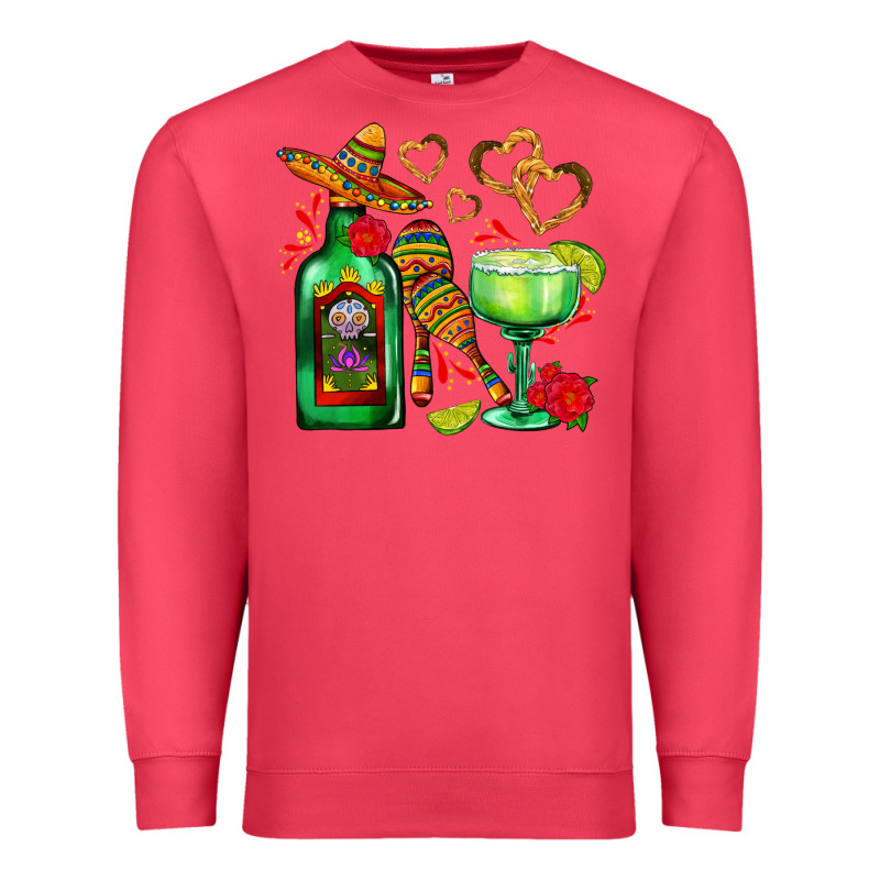 Mexican Tequila Margarita And Maracas Premium Sweatshirt by AdoDesignShop | Teevron