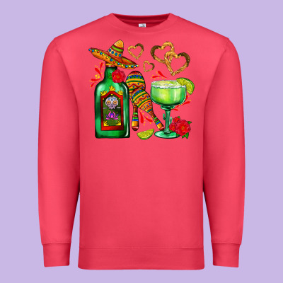 Mexican Tequila Margarita And Maracas Premium Sweatshirt Designed By Adodesignshop