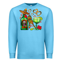 Ocean Blue mexican tequila margarita and maracas Premium Sweatshirt - AdoDesignShop