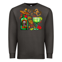 Smoke mexican tequila margarita and maracas Premium Sweatshirt - AdoDesignShop
