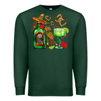 Sports Green mexican tequila margarita and maracas Premium Sweatshirt - AdoDesignShop