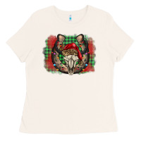 Bone christmas horseshoe bull skull Ladies Tee - BarkalooDesign