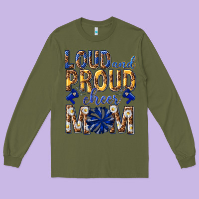 Loud And Proud Cheer Mom Long Sleeve Tee Designed By Texasbilliewilder