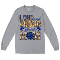 Heather Grey loud and proud cheer mom Long Sleeve Tee - texasbilliewilder