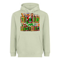 Matcha teach love inspire with Christmas and teacher elements Heavyweight Hoodie - AdoDesignShop