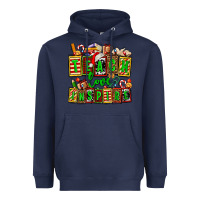Navy teach love inspire with Christmas and teacher elements Heavyweight Hoodie - AdoDesignShop
