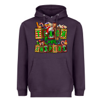 Plum teach love inspire with Christmas and teacher elements Heavyweight Hoodie - AdoDesignShop