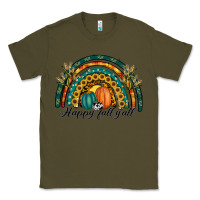 Army Green happy fall y'all rainbow Classic Tee - RanaPortraitStore