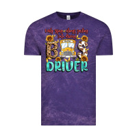 Cloud Purple early rising always smiling safe driving bus drive Vintage Tee - MaliasSmallBusiness