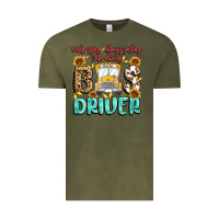 Vintage Olive early rising always smiling safe driving bus drive Vintage Tee - MaliasSmallBusiness