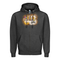 Charcoal Heather fall feels Zipper Hoodie - CowhideDigitalArt