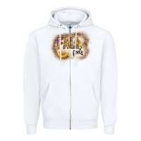 White fall feels Zipper Hoodie - CowhideDigitalArt
